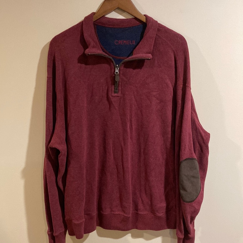 Red 1/4 Zip Sweater